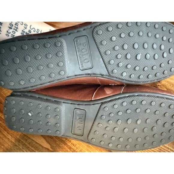 Polo Ralph Lauren Driving Penny Loafer Brown Leather Reynold Size 11.5D 11721 - Picture 4 of 6